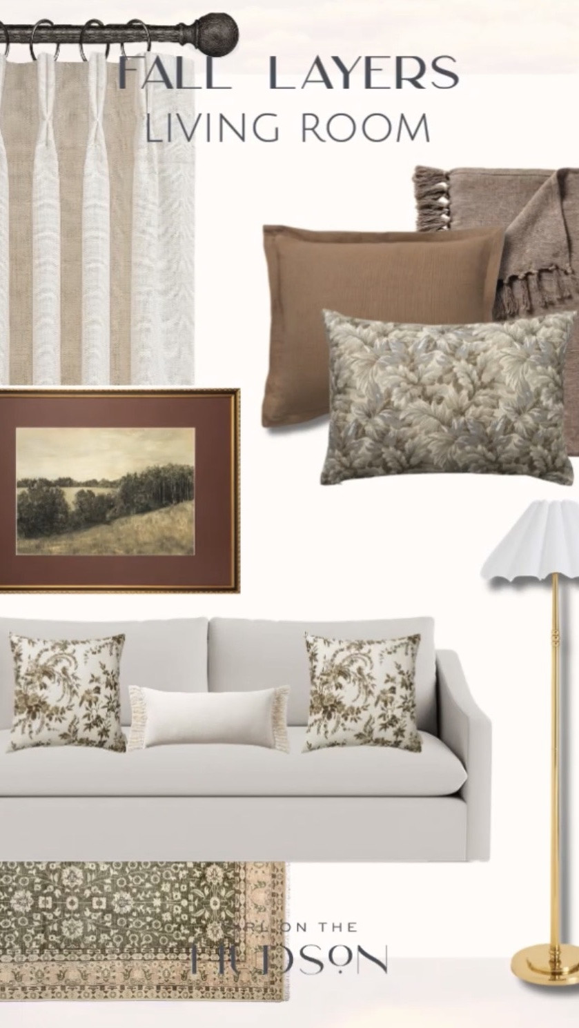 Fall layers are all about adding warmth through texture and deeper, earthy tones. A few pillows, a cozy throw, patterned rug, and warm brass accents can completely shift the living room for the season.

fall living room, fall home decor, cozy living room, neutral fall decor, fall throw pillows, layered home decor, warm neutral decor, living room rug, fall decorating ideas, girlonthehudson

#LTKSeasonal #LTKHome