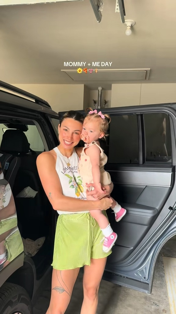 mommy + me ootd
- xs shorts 
- small knit shirt 