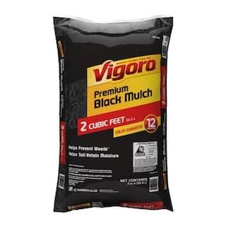 Vigoro 2 cu. ft. Bagged Premium Black Wood Mulch 52050197 | The Home Depot