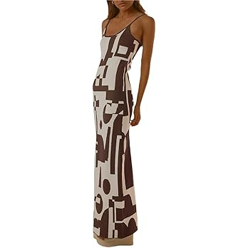 Fabumily Sexy Knit Bodycon Dress for Women Sleeveless Spaghetti Strap Cut Out Maxi Dress Backless... | Amazon (US)