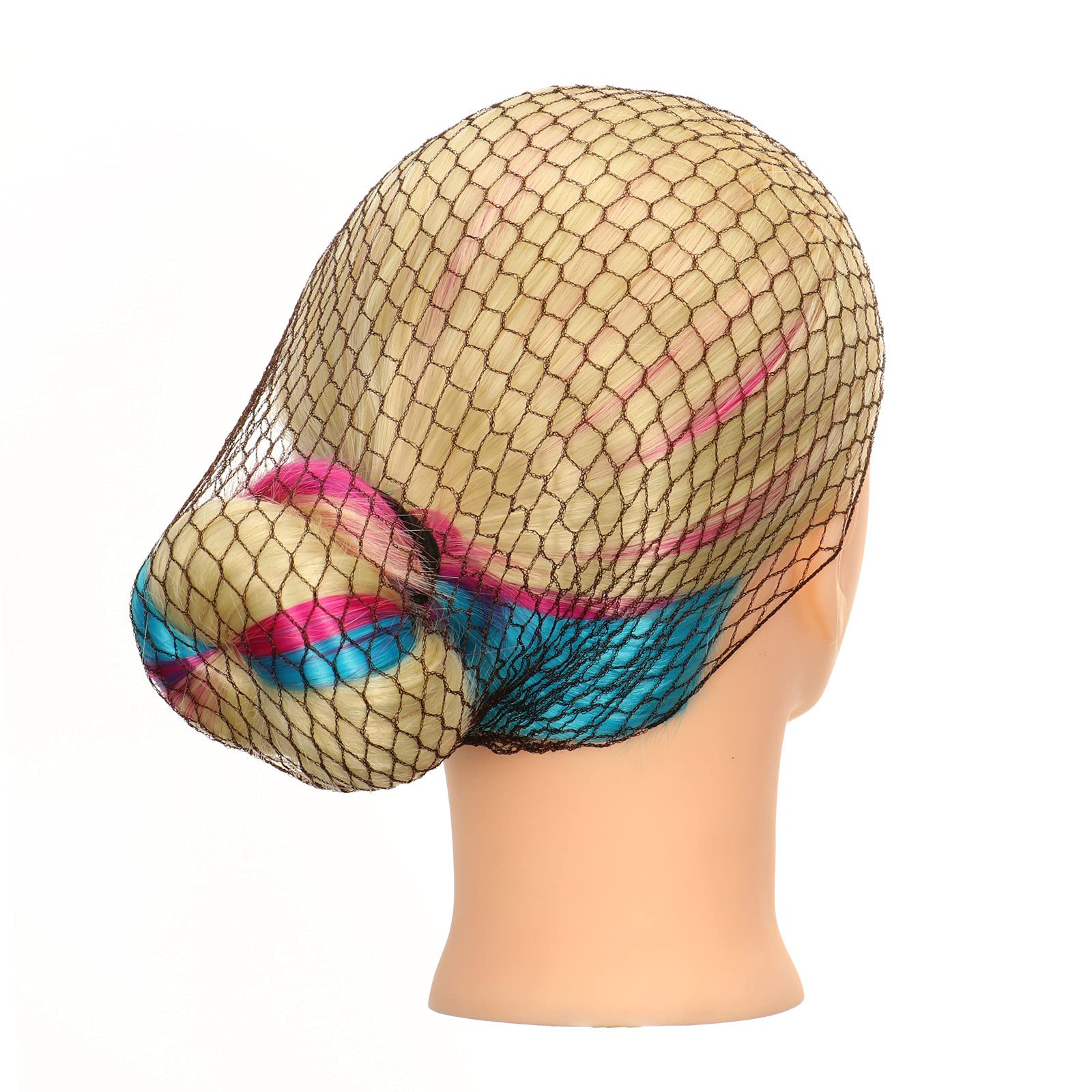 24 Count Brown Hair Net, Invisible Elastic Edge Thicker Mesh for Bun, Kitchen, Food Service, Slee... | Amazon (US)