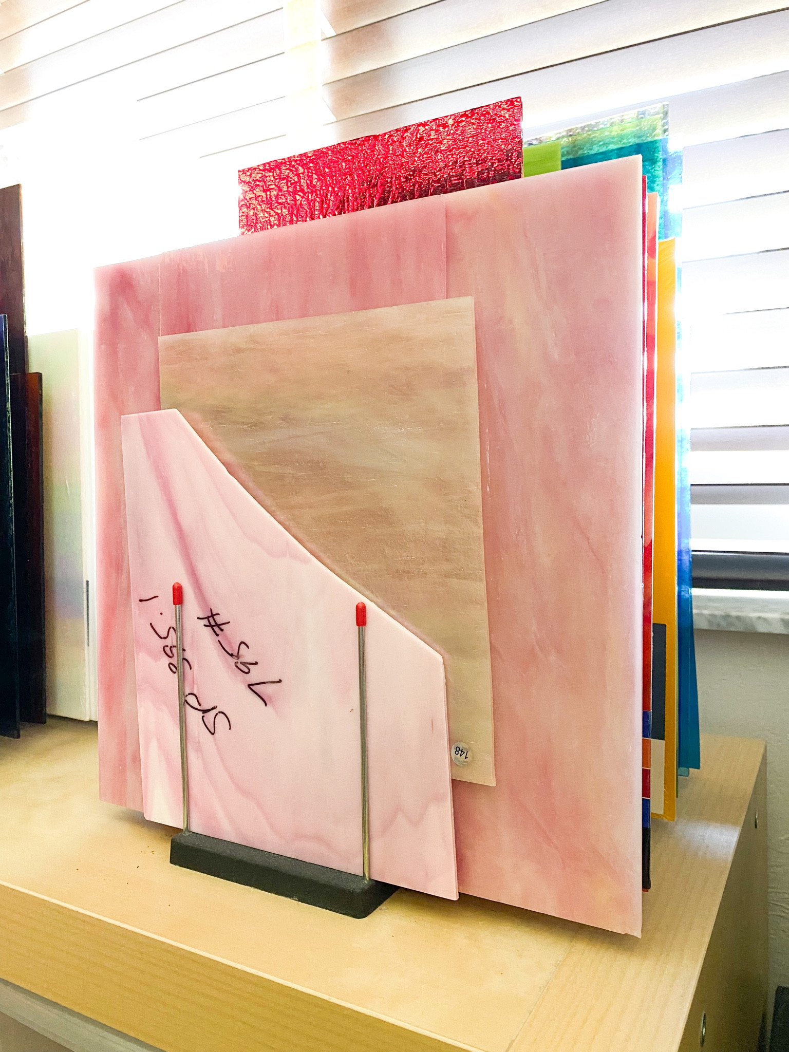 A stained glass caddy keeps your glass upright so you can quickly and easily locate what you’re looking for. It also adds a pop of color to your creative space. 

For mosaic tips, tutorials, inspiration, and so much more please visit my YouTube channel: YouTube.com/julieweilbacher. 

Follow @julieweilbacher on Instagram for all things mosaic including mixed media mosaic, mixed media art, stained glass art, stained glass mosaic, murrini, millefiori, arts and crafts, studio organization, crafts organization, arts and crafts organization, art space, art studio, mosaic studio, mosaic workshop, art workshop, stained glass storage, mosaic tesserae, mosaic materials, mosaic tile, mosaic glass tile, glass tile, glass rods, stained glass, vitreous glass, mosaic home decor, mosaic wall art, mosaic mirror, mosaic projects, mosaic candle holder, mosaic votive, mosaic table, mosaic flower pot, mosaic crafts, beginner art, mosaic workshop, beginner mosaic, fine crafts, stained glass decor, caddy.

#LTKSeasonal #LTKFind #LTKhome