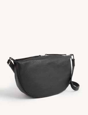 Leather Double Zip Cross Body Bag | M&S Collection | M&S | Marks & Spencer (UK)