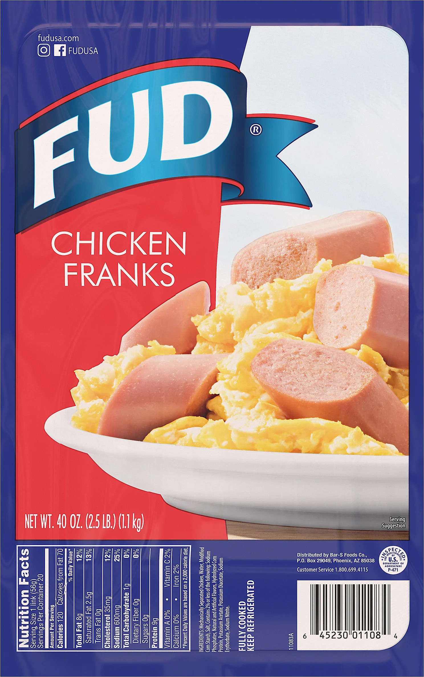 FUD Chicken Franks 40 oz Pack | Walmart (US)