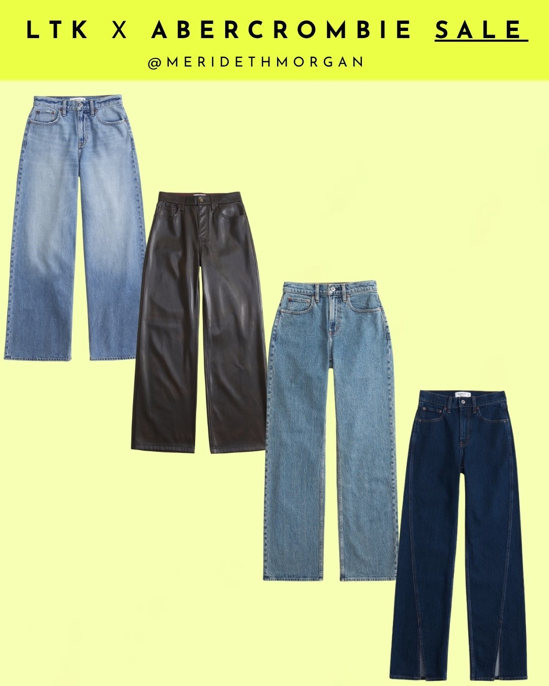fav curve love jeans on SALE !!!! 
@ltk x @abercrombie 🩵