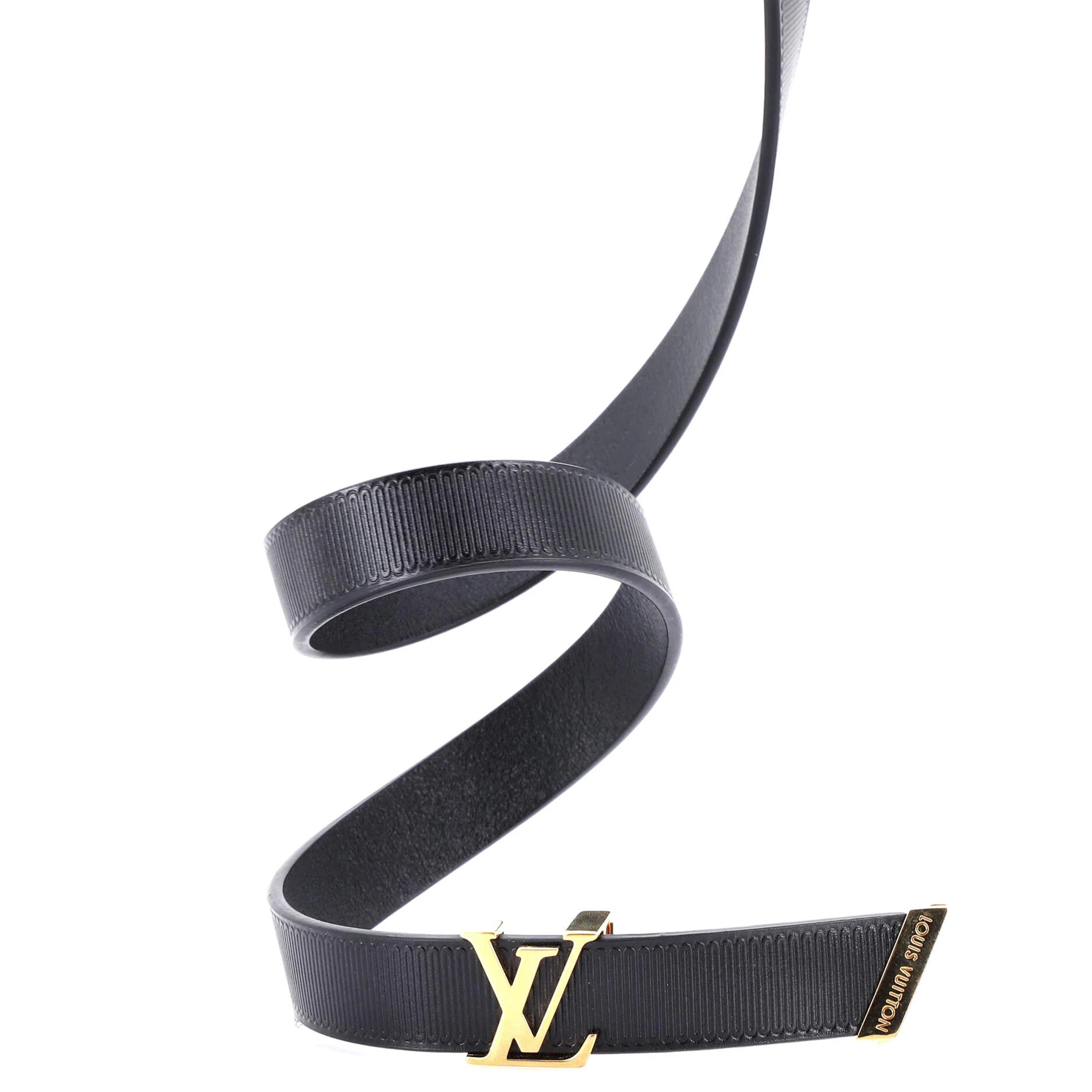 LV Initiales Belt Embossed Calfskin Thin 75 | Shop Simon