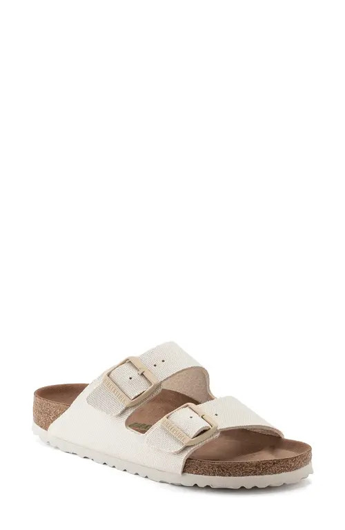 Birkenstock Arizona Canvas Slide Sandal in Eggshell at Nordstrom, Size 6-6.5Us | Nordstrom