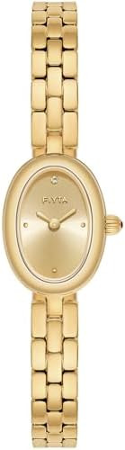 Women's Gold Quartz Watch, 17.5mm Small Face Petite Vintage Watch with Ruby-Inlaid Crown, Sapphir... | Amazon (US)