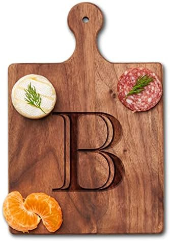 Artisan Walnut Charcuterie Board - 9 x 6” - Personalize w/ Initial or Family Name, Great For Se... | Amazon (US)