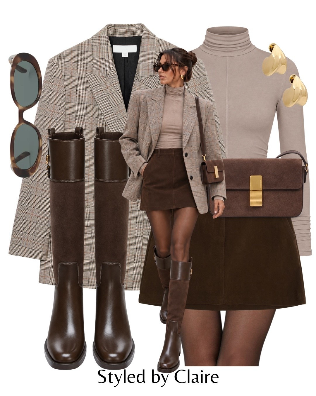 SUEDE & LEATHER KNEE HIGH BOOTS🤎
Tags: check blazer oversized double breasted skirt taupe turtleneck top crossbody bag fashion autumn transitional city break Parisian style capsule wardrobe elevated basics chic women’s outfit

#LTKautumn #LTKstyletip #LTKshoes