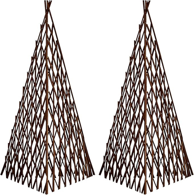 Expandable Teepee Willow Fence,Teepee Trellis Pyramid Plant Climbing,Self Standing Expandable Tee... | Amazon (US)