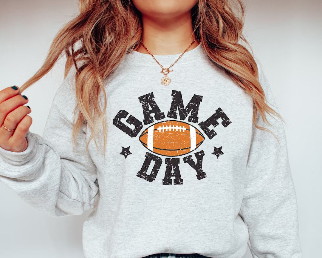 Football Gameday Sweatshirt, Football Crewneck, Womens Footballs Sweatshirt, Football Shirts, Gam... | Etsy (US)