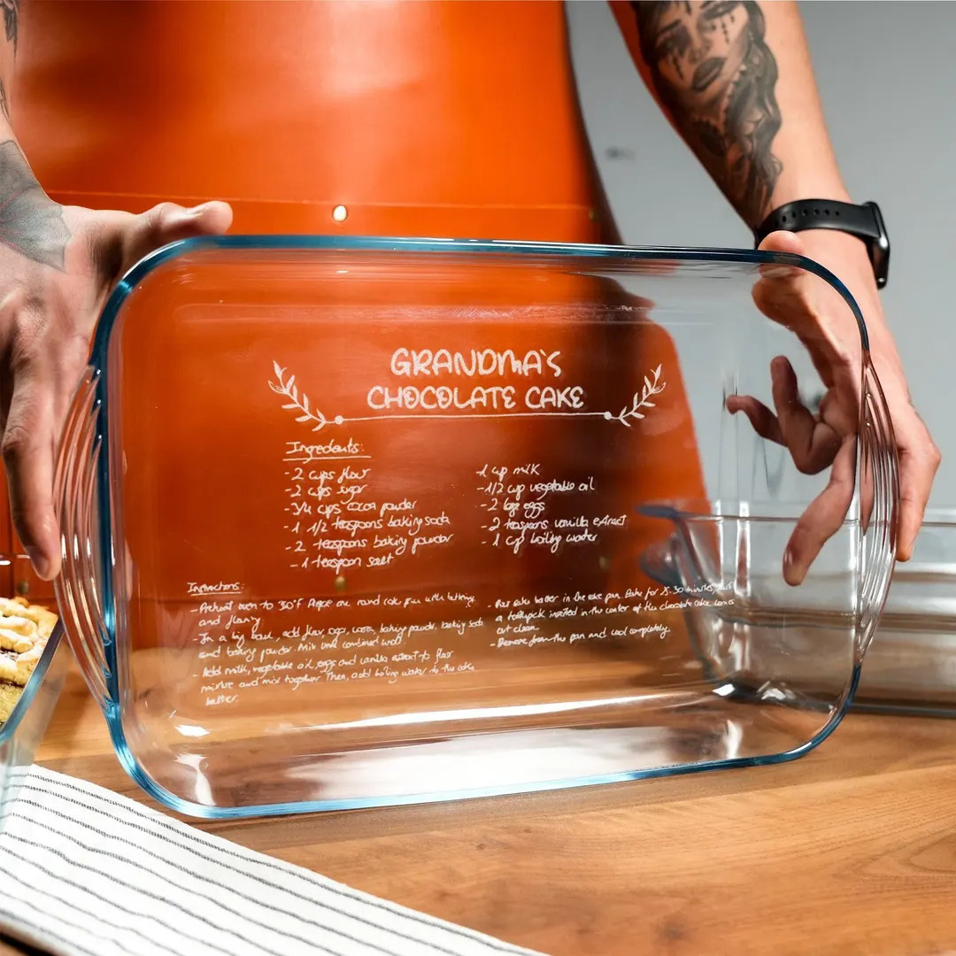 Personalized Handwritten Recipe Casserole Dish, Engraved Recipe Baking Dish, Gift For Great Grand... | Etsy (US)