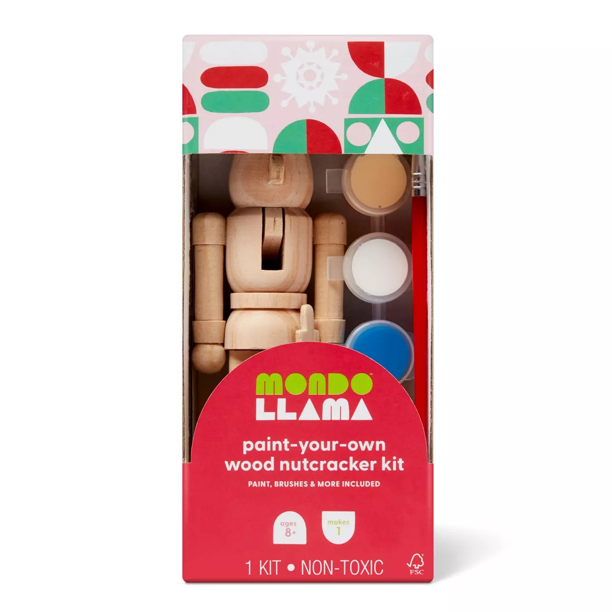 Christmas Craft Paint-Your-Own Nutcracker Kit - Mondo Llama™ | Target
