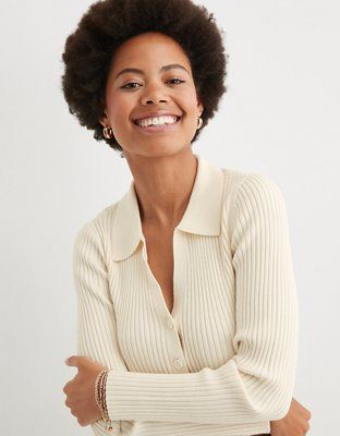 Aerie Gotta Jet! Polo Sweater | Aerie