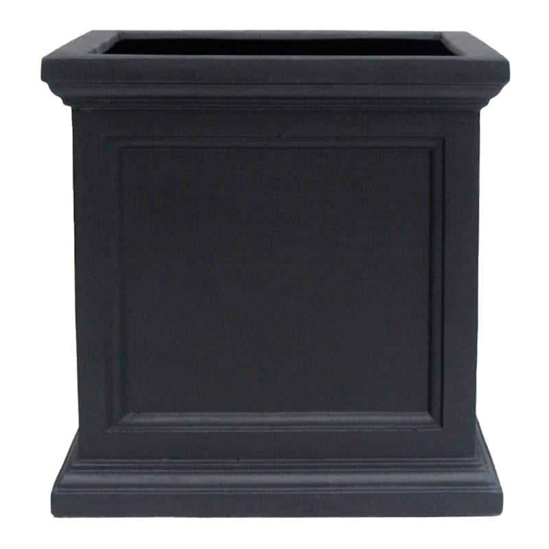 Black Polystone Outdoor Pot, Large | At Home