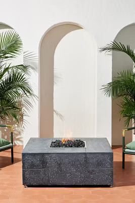 Terrazzo Square Outdoor Fire Pit | Anthropologie (US)