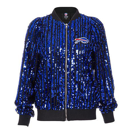 Officially Licensed NFL Women's Sequin Jacket by Cuce - Bills | HSN
