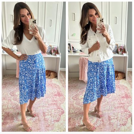 Great floral skirt for spring - Use code CANDACE10 to save 10% off my top. Everything is true to size. Wearing a small in each piece.

#LTKunder50 #LTKunder100