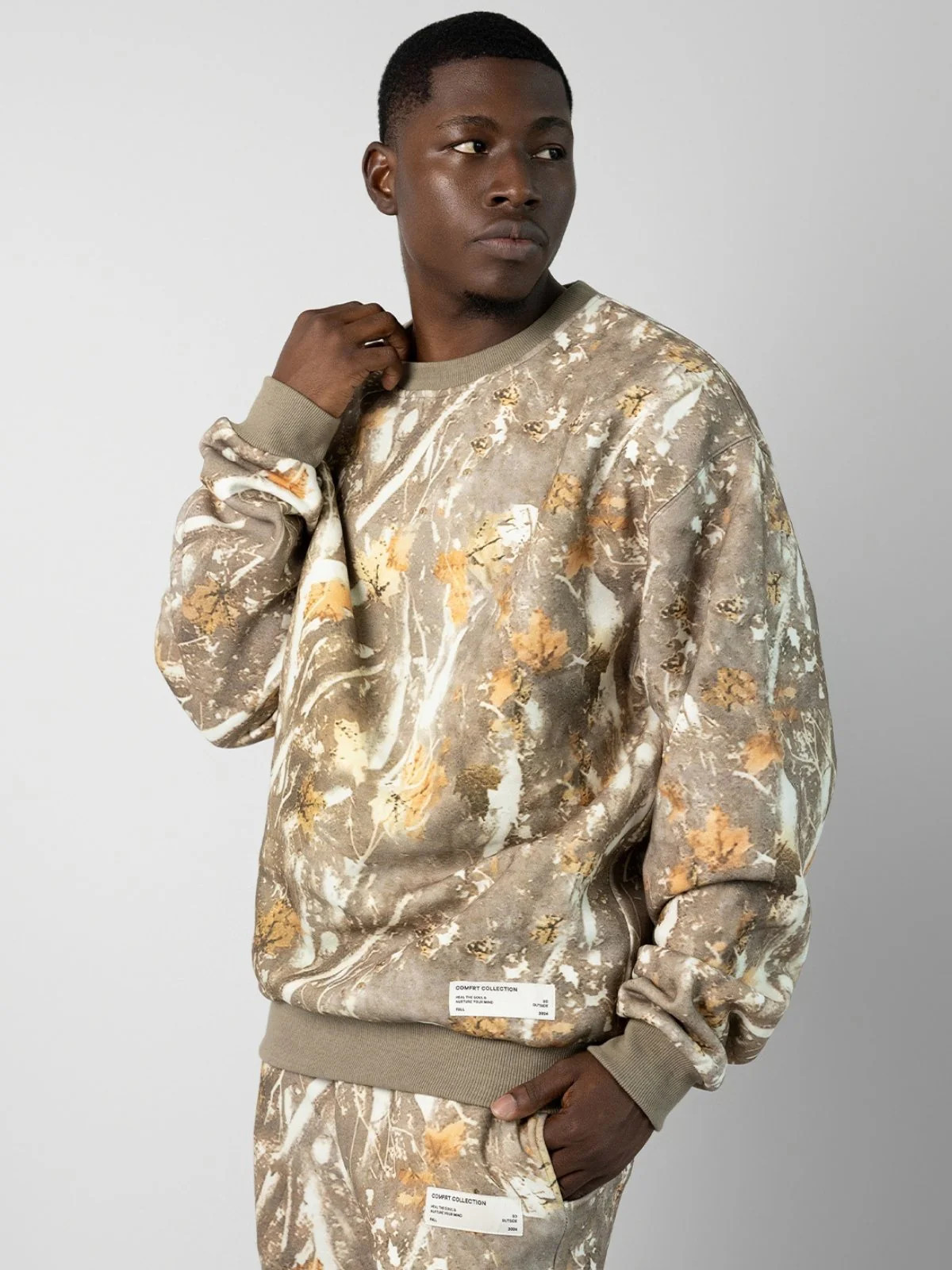 Comfrt Camo Crew Sweatshirt | Adirondack | S | Small | Comfrt