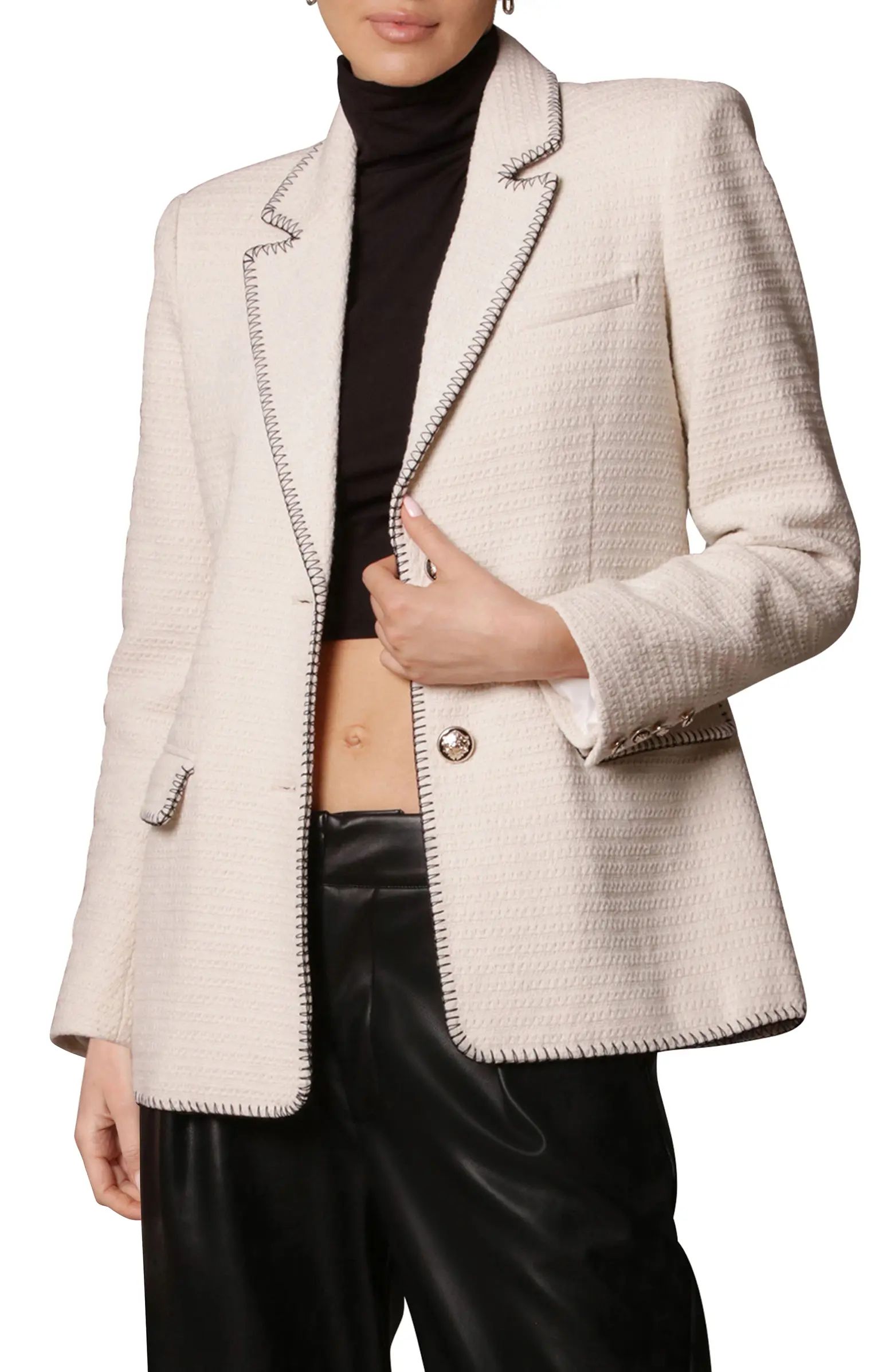 Embroidered Two-Button Blazer | Nordstrom