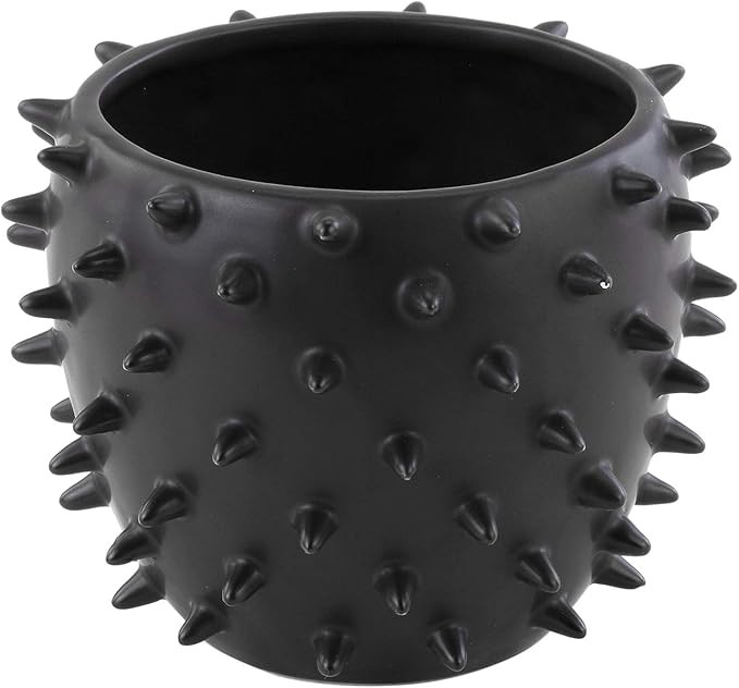 Napco 22141 Textured Ceramic Spiked Planter/Cache Pot, Black | Amazon (US)