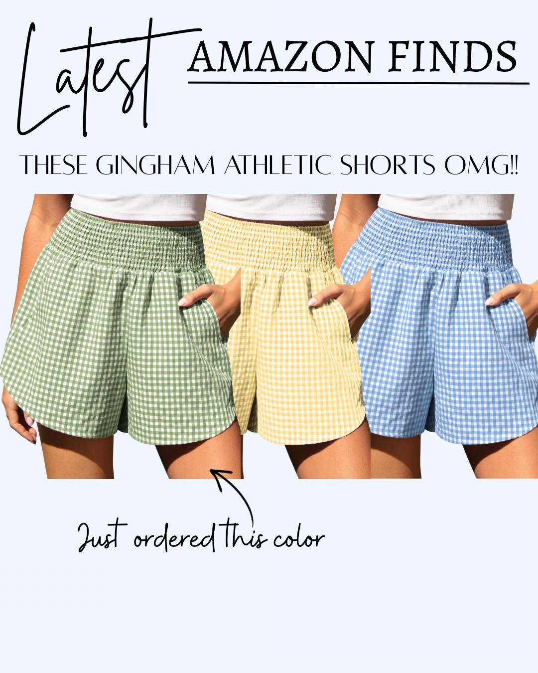 Found the cutest gingham athletic shorts! 😍😍 And they’re only $15!





Amazon fashion 
Amazon finds 
Preppy outfit 
Spring outfit 
Workout clothes 
Gingham shorts

#LTKootd #LTKfitnessgoals #LTKActive