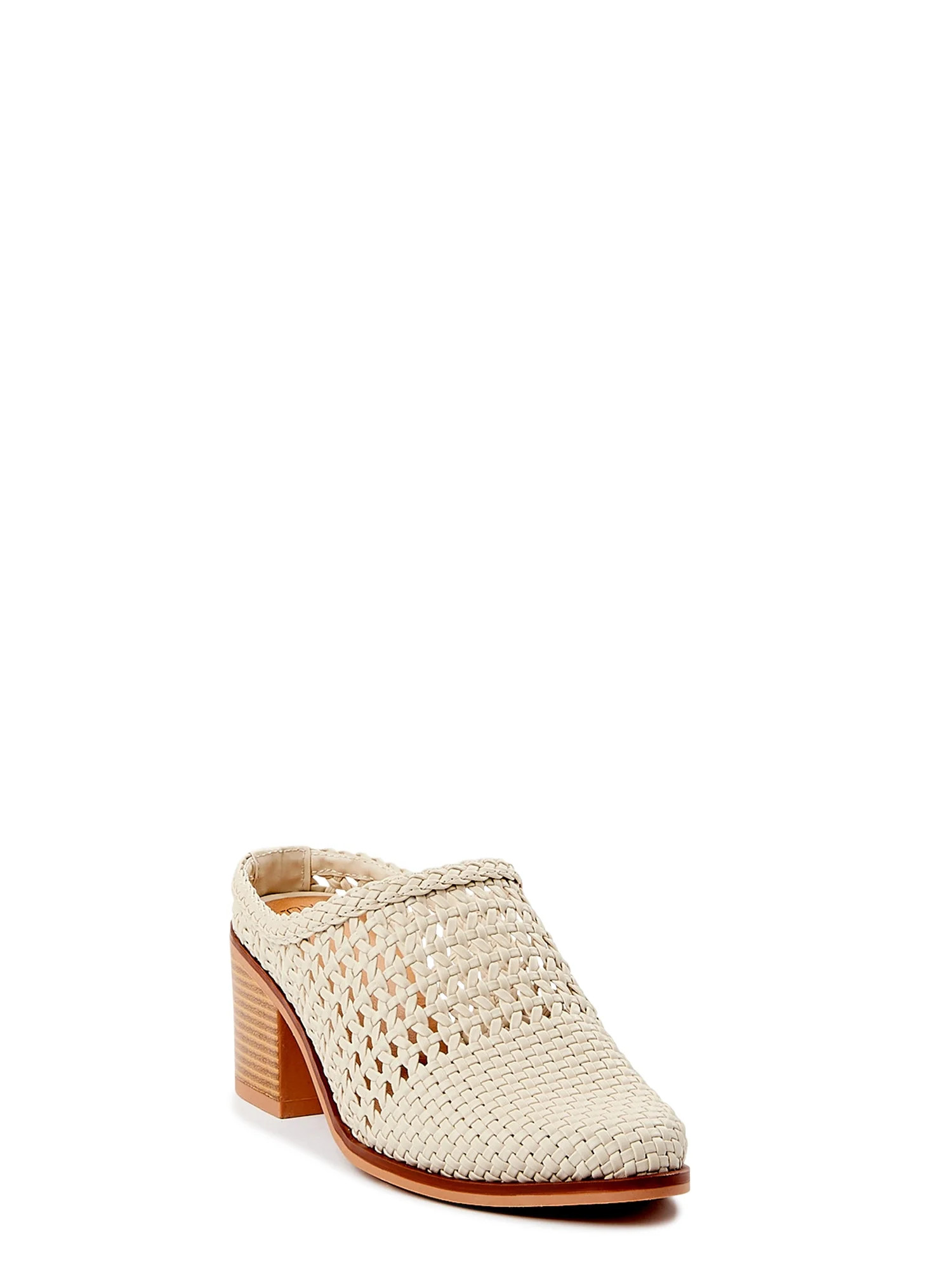 Time and Tru Women's Woven Heeled Mules | Walmart (US)