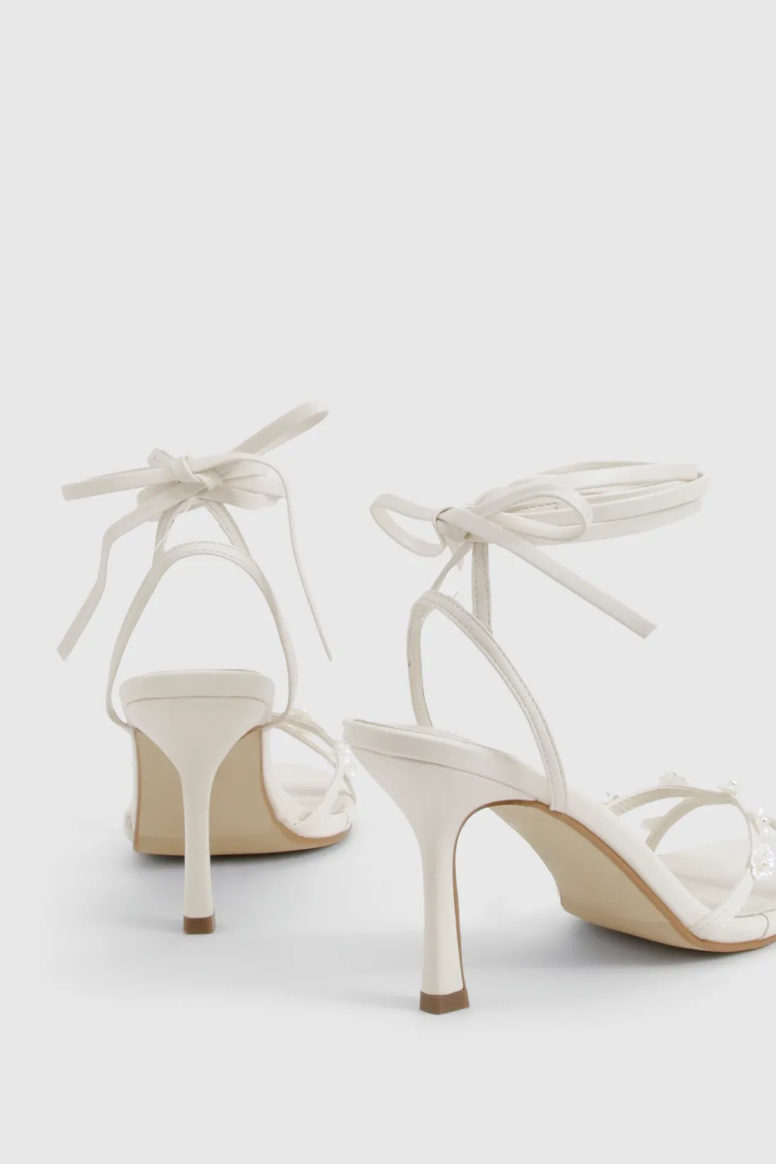Heels | Flower Trim Detail Heels | boohoo | boohoo (US & Canada)