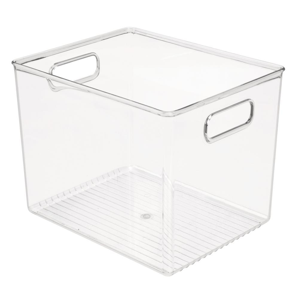 iDesign Linus Binz 10 in. x 8 in. x 8 in. in Clear | The Home Depot