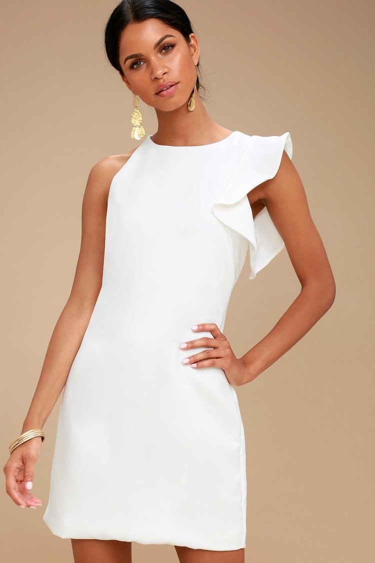 Dinah White One-Shoulder Dress - Bride To Be | Lulus (US)