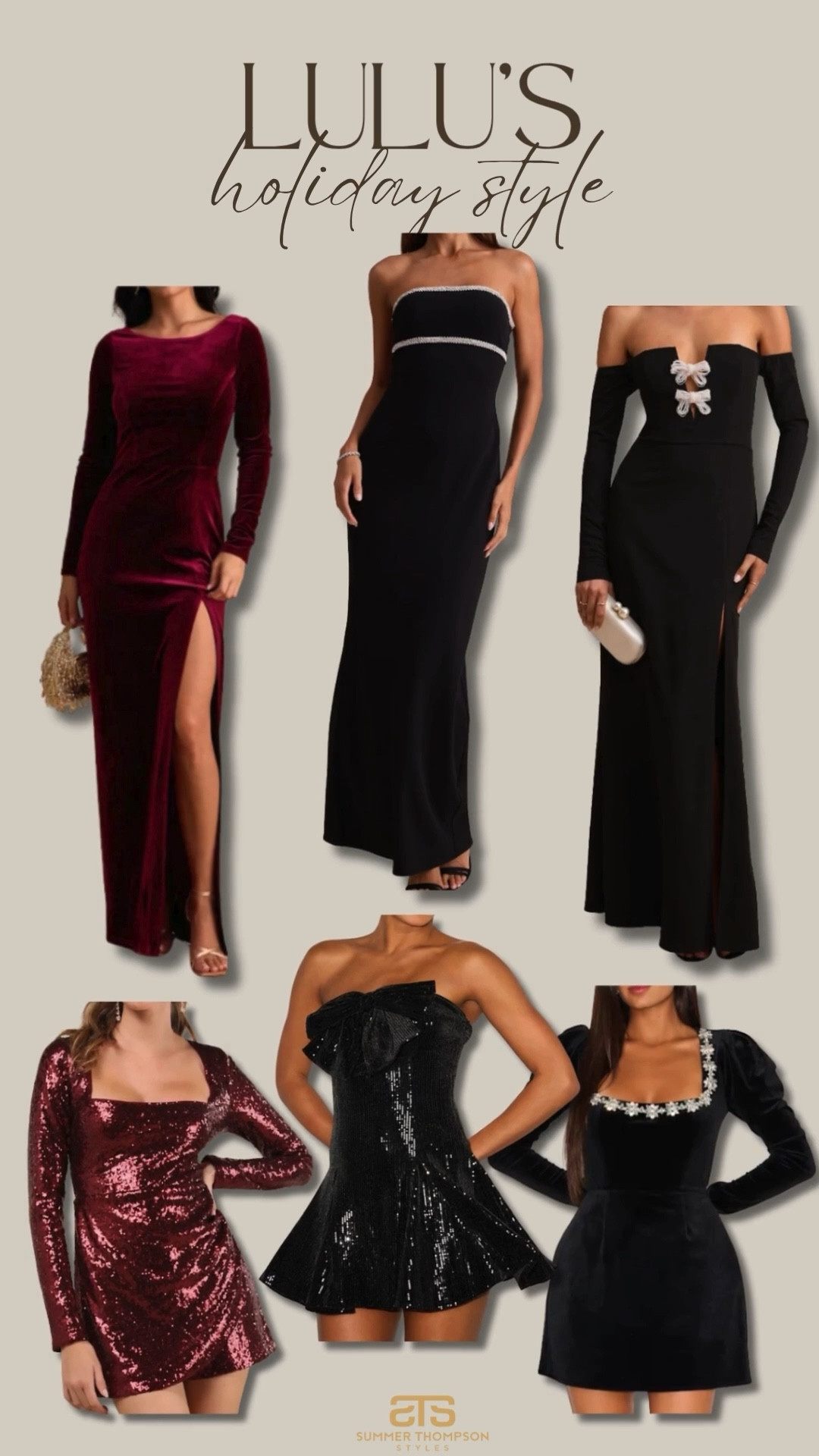 Lulu's Holiday Dress Picks! 

Maxi dress. Midi dress. Holiday. Christmas. Trending. Best sellers. Viral. Velvet. Sequins. Bows. 

#LTKFindsUnder100 #LTKHoliday #LTKStyleTip