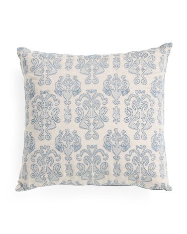 20x20 Linen Front Pillow With Velvet Back | TJ Maxx