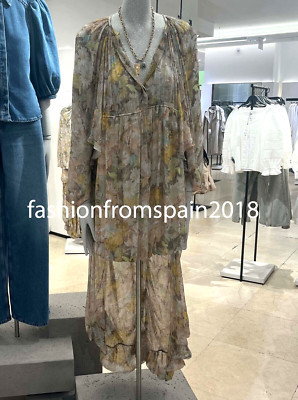 ZARA NEW WOMAN ASYMMETRIC LONG PRINTED DRESS ZW COLL. BOHO  XS-L 2750/046/024 | eBay US