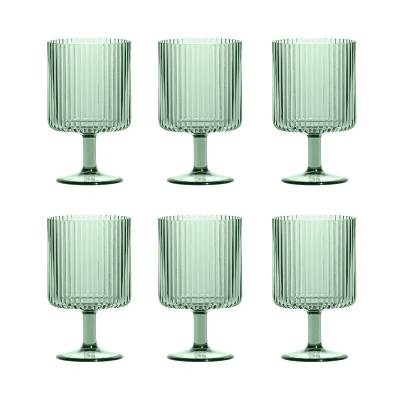Laya Fluted Acrylic Goblet (Set of 6) | Wayfair North America