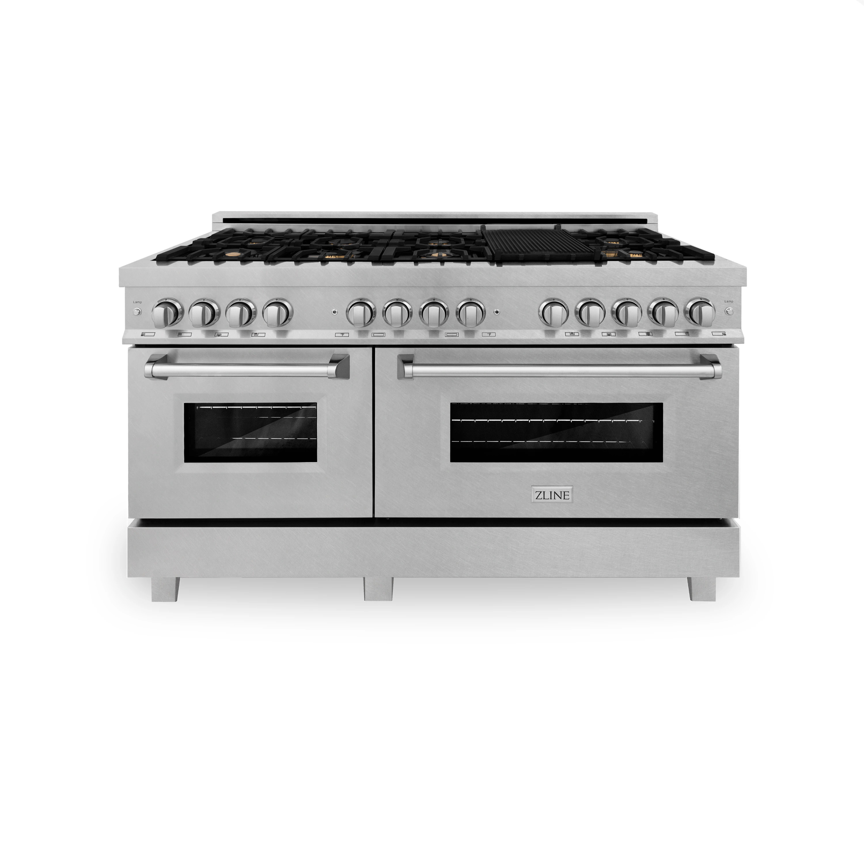 ZLINE KITCHEN & BATH Legacy 60-in 4.6-cu ft / 1.8-cu ft Convection Oven Freestanding Double Oven Dual Fuel Range ( Satin Stainless Steel ) | Lowe's