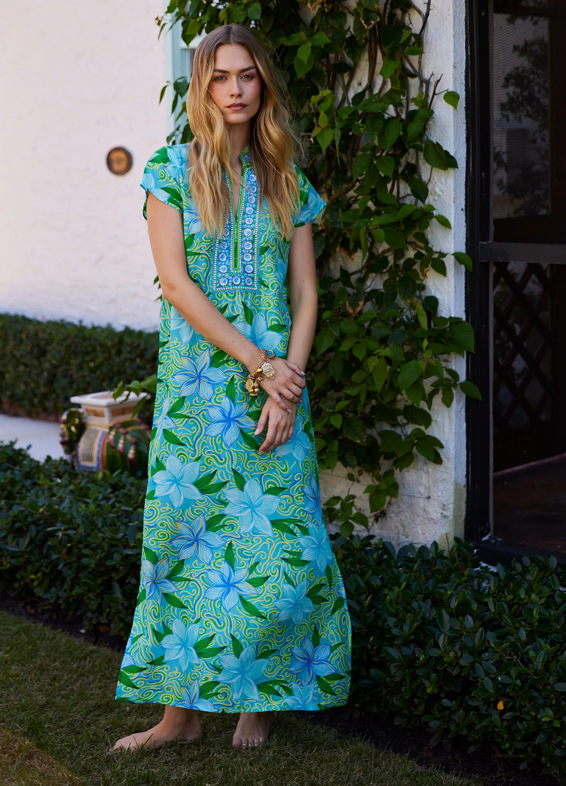 Lana Cap Sleeve Caftan | BELLA TU