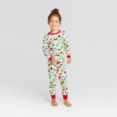Peanuts Toddler Holiday Pajama Set - White | Target