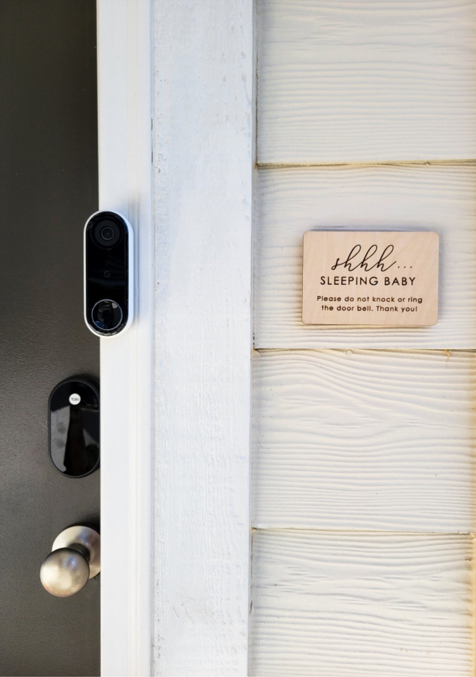 Our delivery drivers are so sweet but soon we’re gonna have a sleeping newborn and a barking dog every time the doorbell is rang. These signs are perfect to hang right by the doorbell to kindly ask others to not ring the doorbell. We just attached with Velcro 🫶🏼 you can also have them make “custom” signs for you to read whatever you’d like! 

#maternity #pregnancy #babygift #nusery #babyshower #etsy #etsyfind #bumpfriendly 

#LTKfamily #LTKbaby #LTKGiftGuide