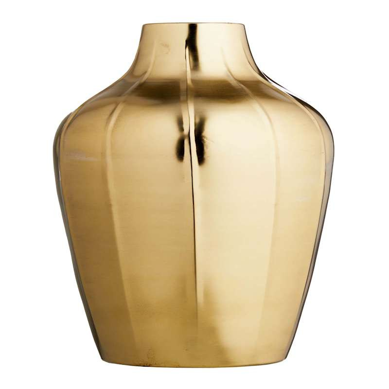 Gold Metal Vase, 12" | At Home