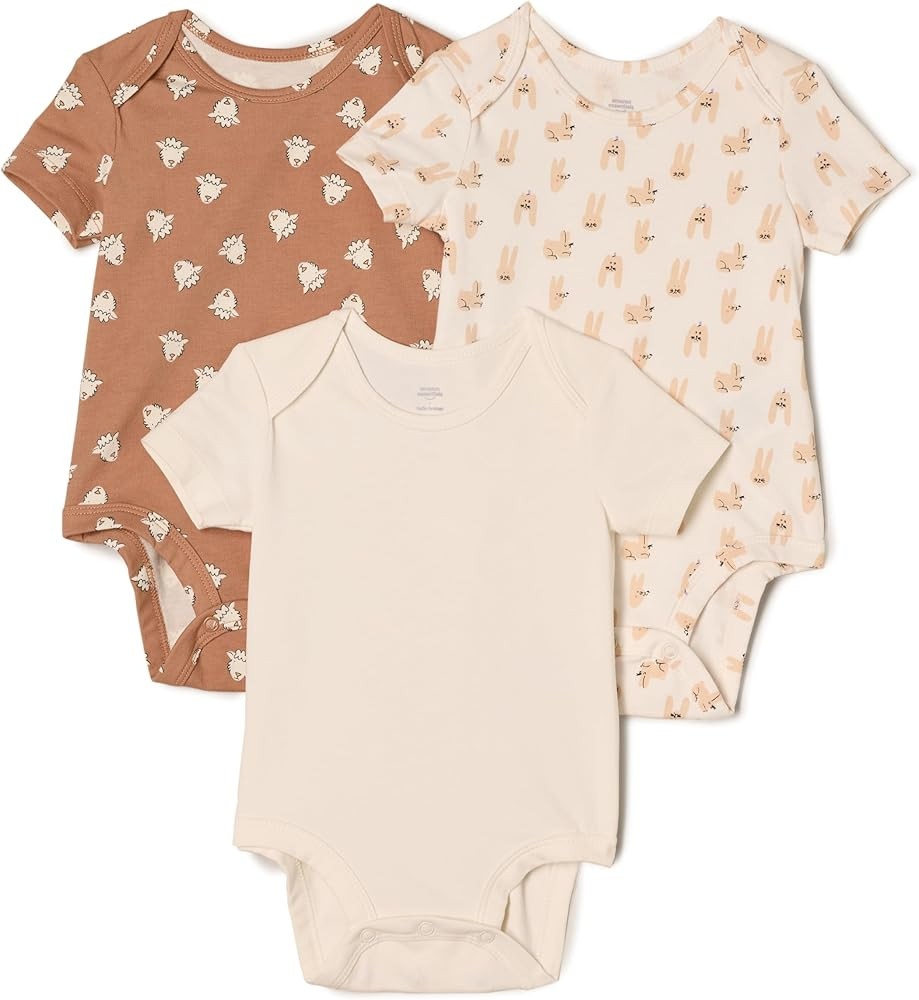 Amazon Essentials baby-girls Short Sleeve Crewneck Bodysuit | Amazon (US)