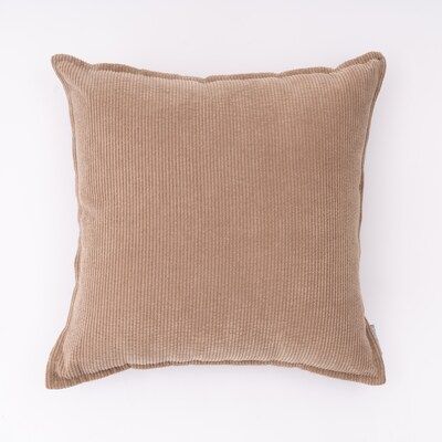 EVERGRACE  Corde DuRoi 18-in x 18-in Sand 100% Polyester Indoor Decorative Pillow | Lowe's