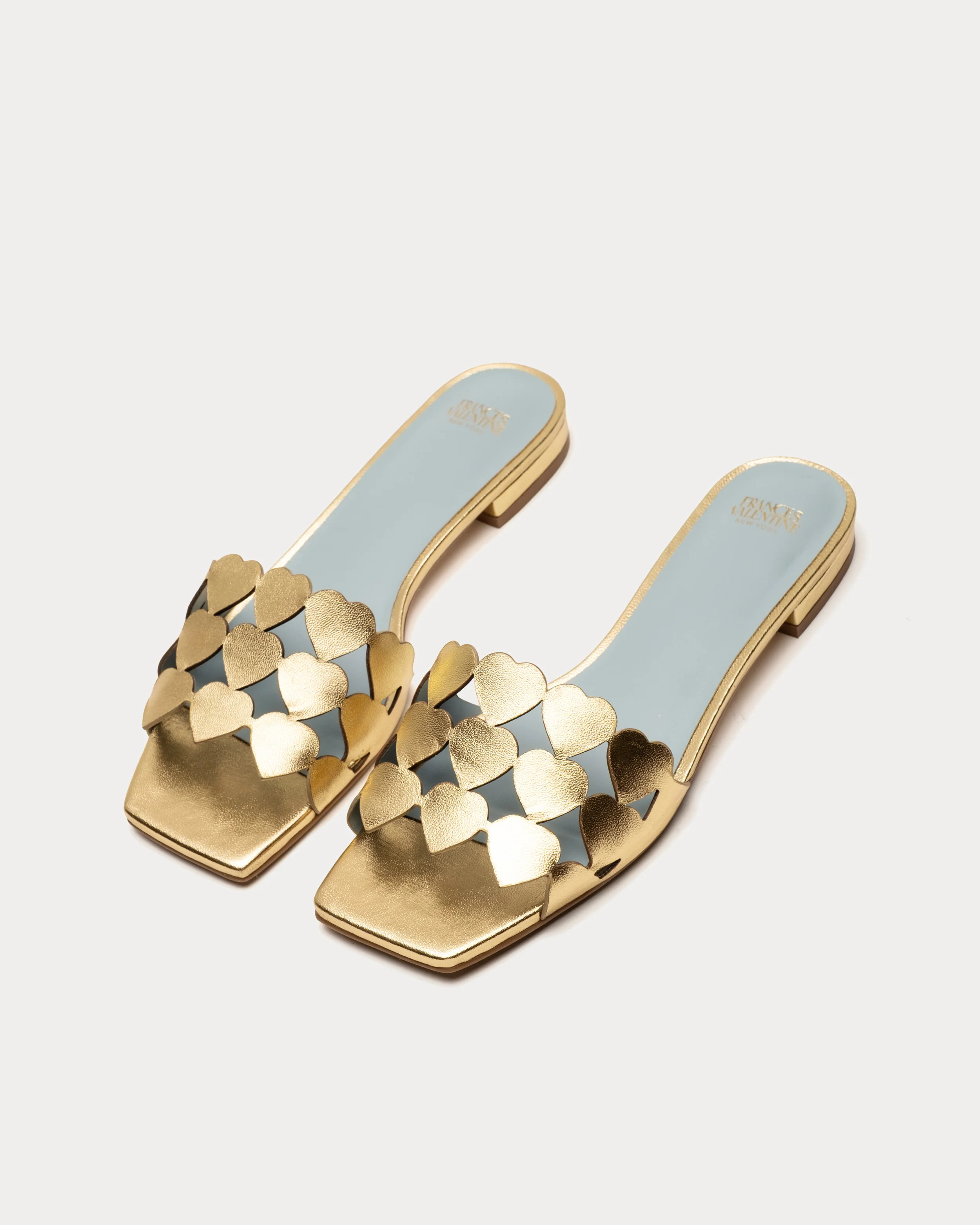 Flat Heart Slide - Gold | Frances Valentine