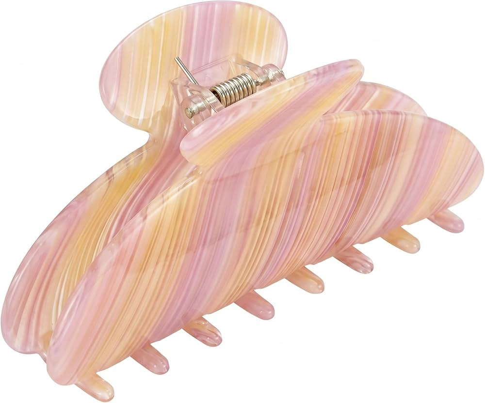 Large Acetate Hair Claw Clips 4 Inch, Cute Non-Slip Hair Claws for Women Fine & Thick Hair, Ideal... | Amazon (US)