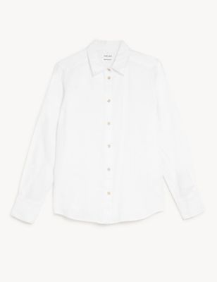 Pure Linen Long Sleeve Shirt | Marks & Spencer (UK)