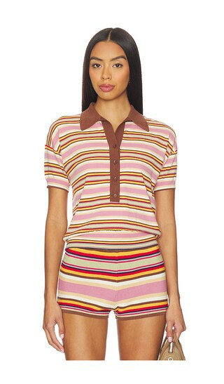 FAITHFULL THE BRAND Sable Polo Shirt in Multi. - size XL | Revolve Clothing (Global)