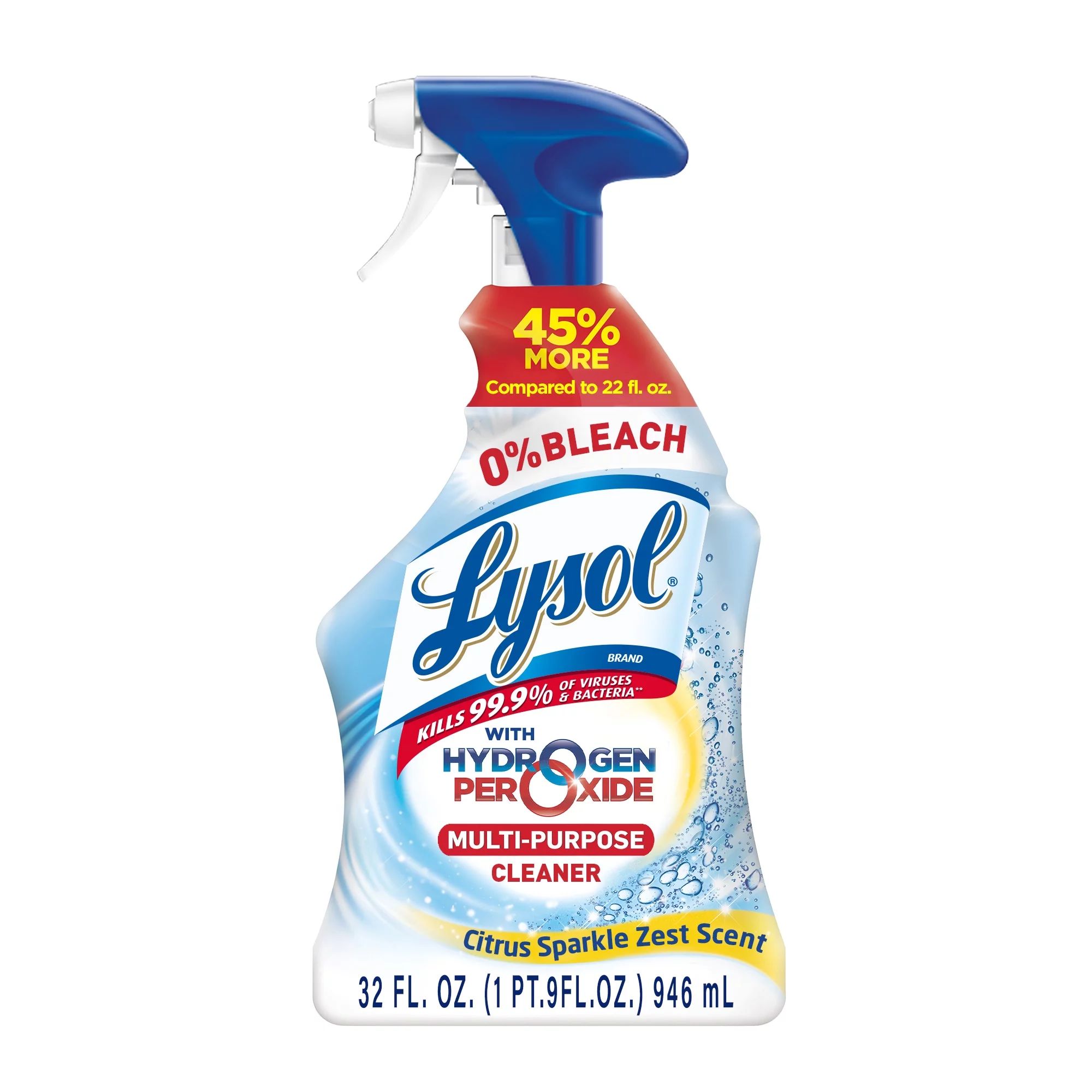 Lysol Bleach Free Hydrogen Peroxide Multi-Purpose Cleaner, Citrus 32oz | Walmart (US)