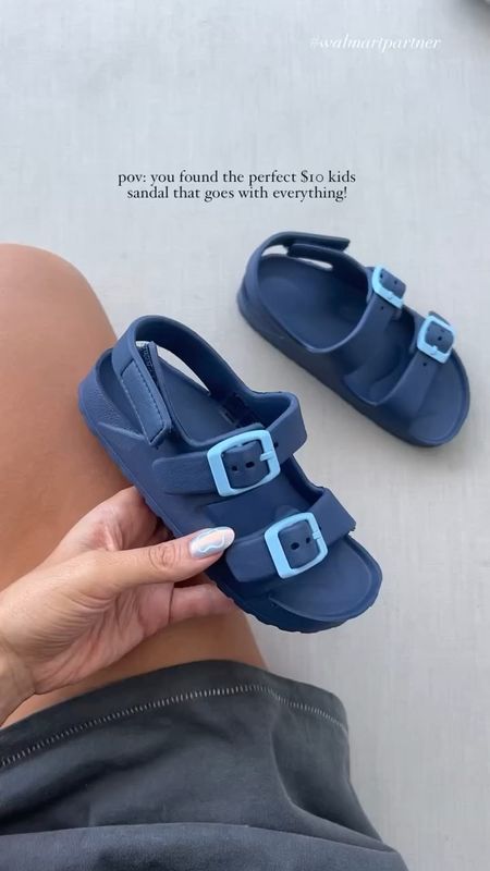 The perfect $10 kids sandal that goes with everything!  These are so easy for my son to get on and off and SO easy for me to clean 🙌🏼 

Kids sandal, boys sandals, little kid sandal, kids sandal slides, blue sandals, kids waterproof sandals, Walmart, little boy outfit, spring outfit, boys style, toddler boy outfit, Christine Andrew 
@walmartfashion #walmartpartner #walmartfashion

#LTKkids #LTKshoecrush #LTKVideo