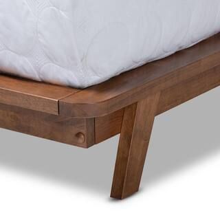 Sante Gray and Walnut King Platform Bed | The Home Depot