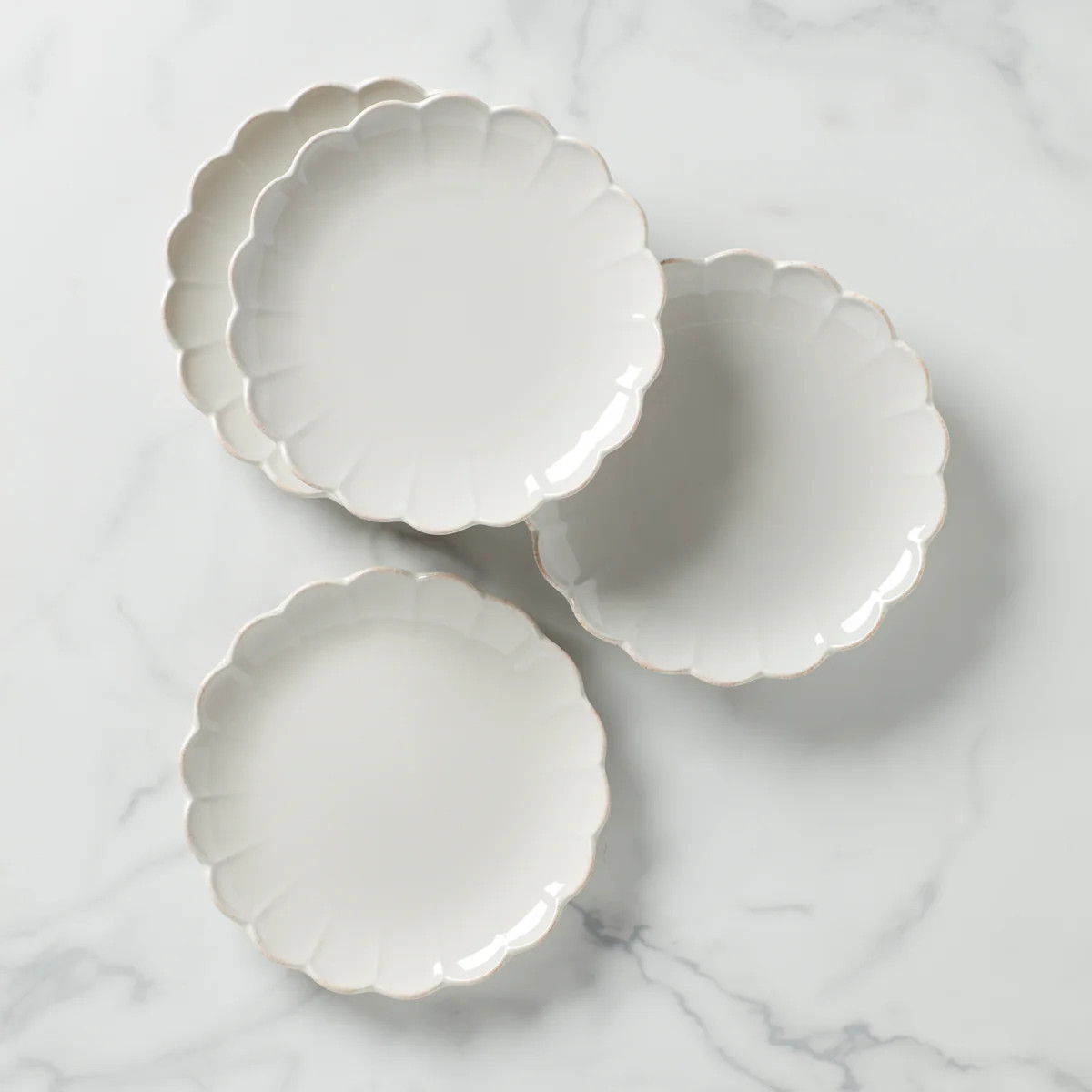 French Perle Scallop 4-Piece Accent Plate Set | Lenox